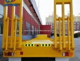 China White 3axles Excavator Transport Gooseneck Lowboy/Low Bed/Lowbed Semi Truck Trailer 75t