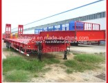 Side Wall Removeable Type Four Axle Gooseneck Lowbed Low Bed Lowboy Semi Trailer 60 Ton
