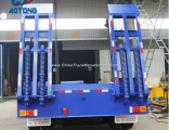 China White 3axles Excavator Transport Gooseneck Lowboy/Low Bed/Lowbed Semi Truck Trailer