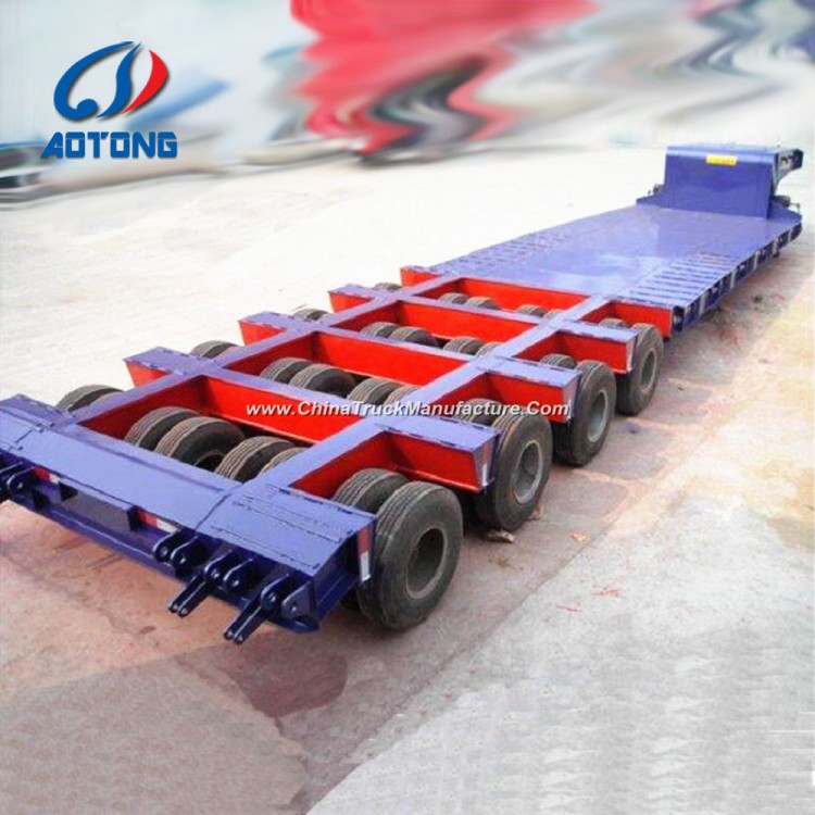 China Manufacture 8axle Heavy Duty Low Bed Trailer/Lowboy Trailers 100 Ton