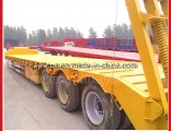 Heavy Duty Detachable Lowboy Low Bed Semi Trailer with Gooseneck and 3 Axles 60 Tons for Sale