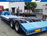 3.5m Width 80-100 Tons Lowbed Semi Trailer