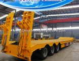 3 Axle Low Bed Semi Trailer with Mechanical Ladders
