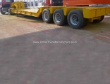 3 Axle 40FT Low Bed Trailer Dimensions 60tons Gooseneck Lowbed Trailer