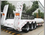 80t Hydraulic Lowbed/Low Deck/ Low Loader Cargo Semi Truck Trailer