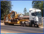 80ton 3axle Excavator Transport Recessed Goose Neck Low Bed Trailer