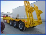 Machinery Equipment Transport Width Extenable Lowbed Semi Trailer for Sale