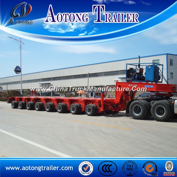 8 Line Self Propelled Modular Semi Trailer, 200 Tons Low Bed Trailer