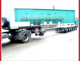 Multi-Axles Extendable Heavy Duty Equipment Semi Low Bed Trailer