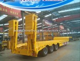 3 Axle 50 Tons Lowbed Semi Trailer with Hydraulic Ramp