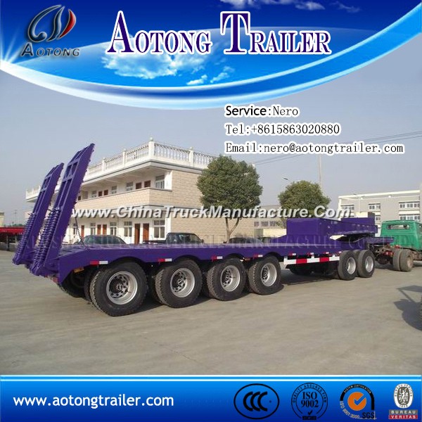 Competitive Price 3 Axles 80t Low Bed Semi Trailer