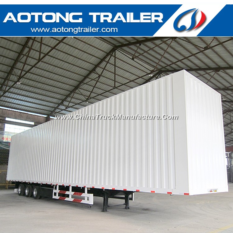 Three Axles Van Container Semi Trailer Box Cargo Truck Trailer