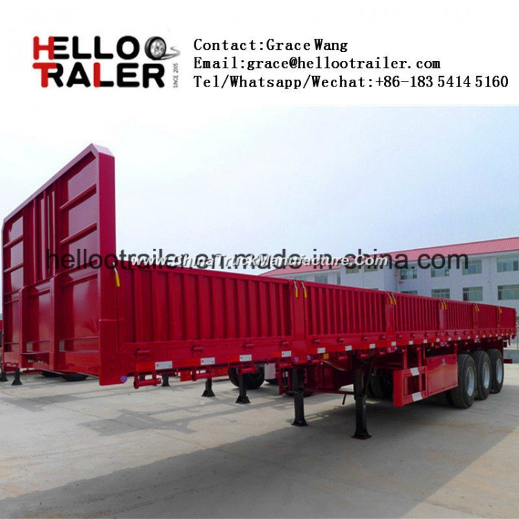40-70 Tons Side Wall Cargo Utility Truck Tractor Semi Trailer