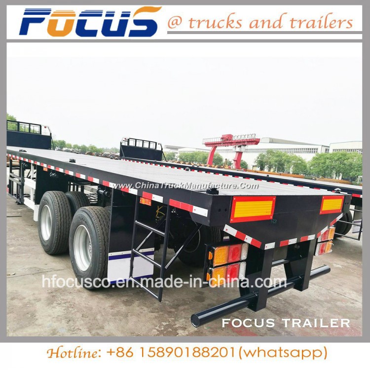 40 Feet 3axles Platfrom Container Cargo Truck /Tractor Semi Trailer