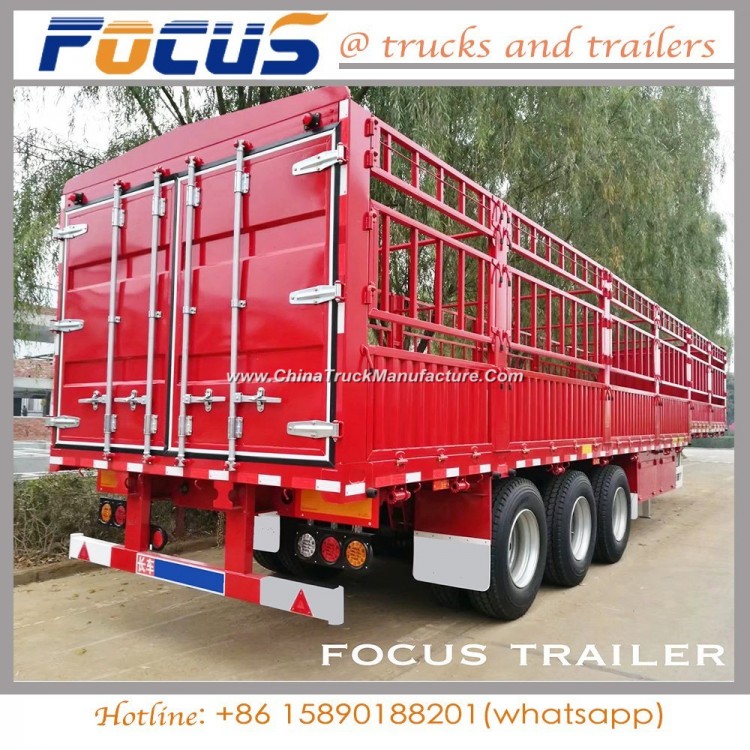 Bulk Cargo Livestock Transport Semi Truck Animal Trailer