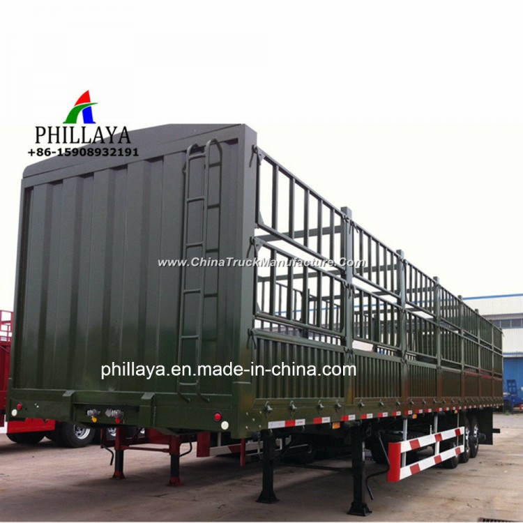Cargo Van Body High Wall Fence Truck Stake Semi Trailer for Sale