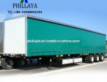 PVC Curtain Side Tarpaulin Cargo Transport Truck Semitrailer Box Van Trailer