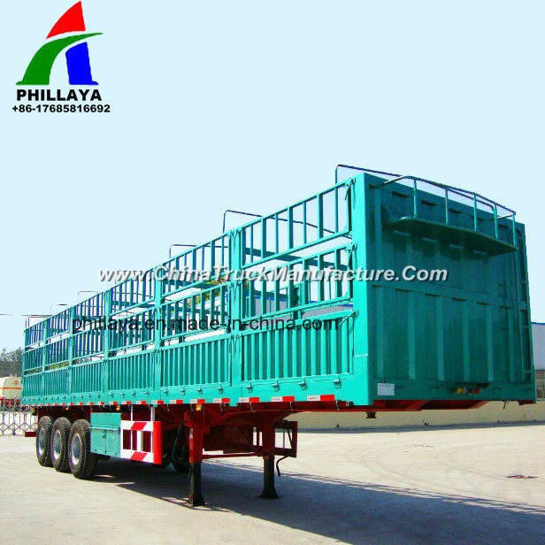 Bulk Cargo Livestock Transport Semi Truck Animal Trailer