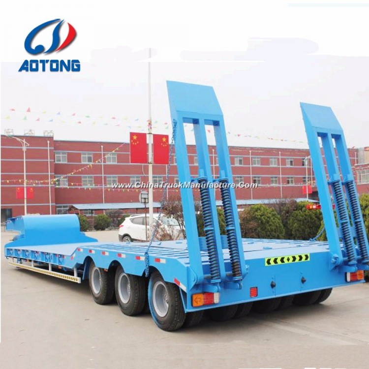 3 Axles Cargo Transport Lowbed Semi Trailer for Sale Lat9401ccy