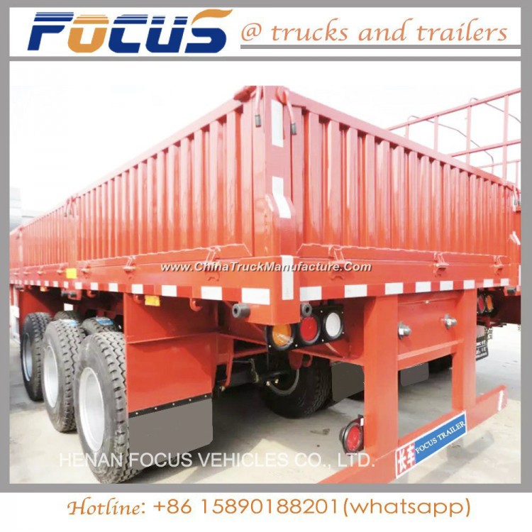 High Quality Side Wall Semi Trailer for 50t Cargo Transport