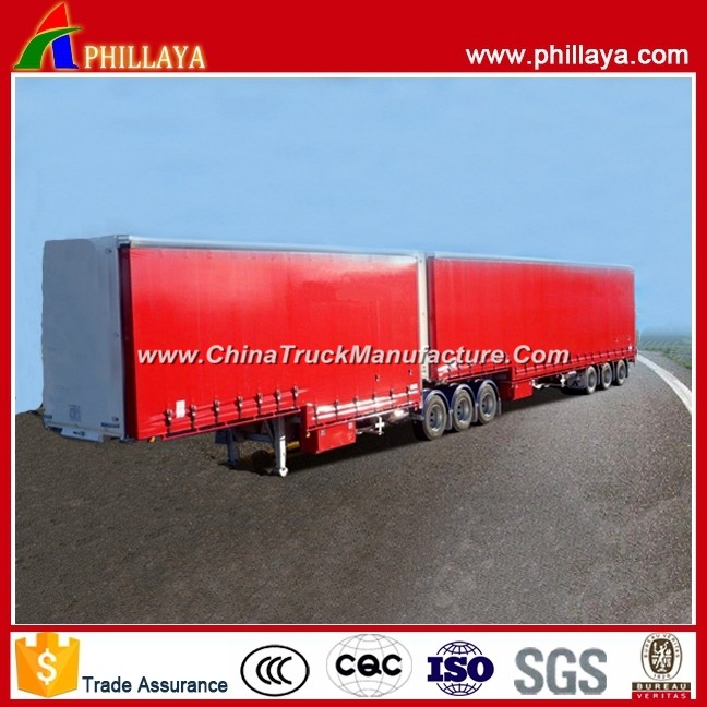 Bulk Light Cargo Transport Van Semi Curtain Side Trailer