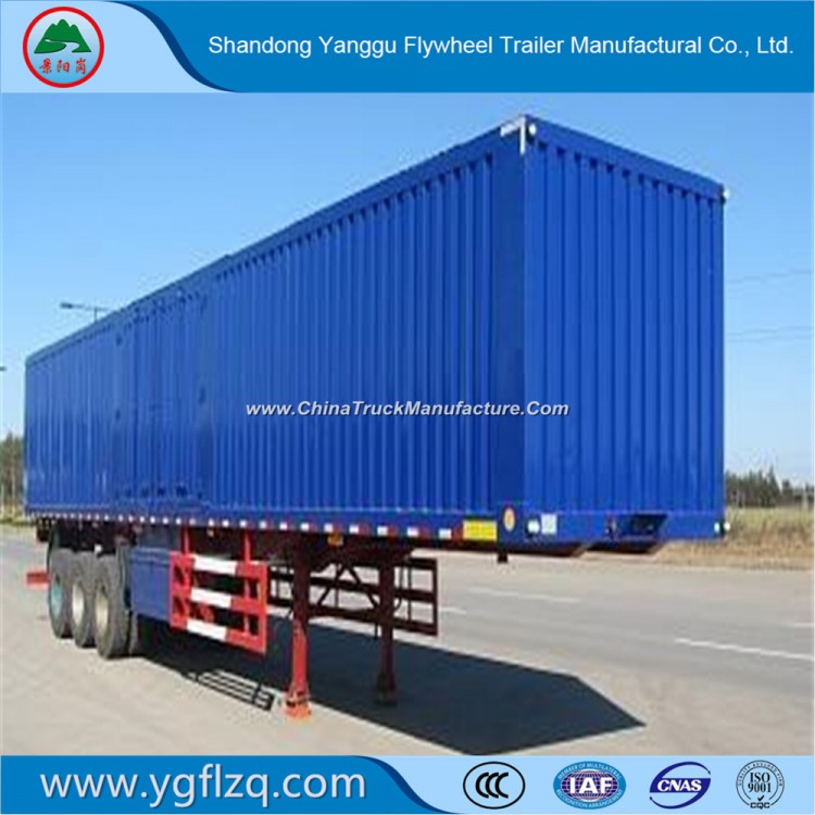 Van Type Box Cargo Transport Heavy Duty Cargo Semi Trailer with 3 Axles