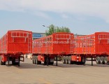 Factory 50t 3 Axle High Side Wall Stake Semi Trailer for Cargo/Animal Transport