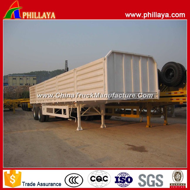 Double Axles 30 Tons - 45 Tons Bulk Cargo Transport Side Wall Semi Trailer for Sale