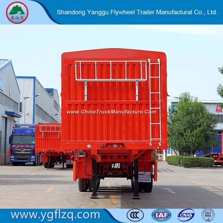 50t 3 Axle High Side Wall Fence/Stake Semi Trailer for Cargo/Animal Transport