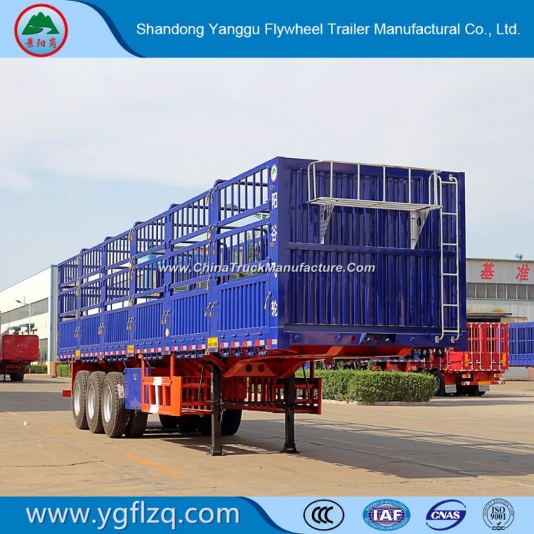 3 Axle 40t Payload Stake Semi Trailer for Cargo Livestock Transport