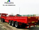 Cargo Container Transport 3 Axle Flatbed Movable Side Wall Semi Trailer