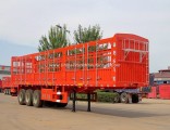 Shandong Factory 2/3 Axle 40t Payload Stake Semi Trailer for Cargo Livestock Transport