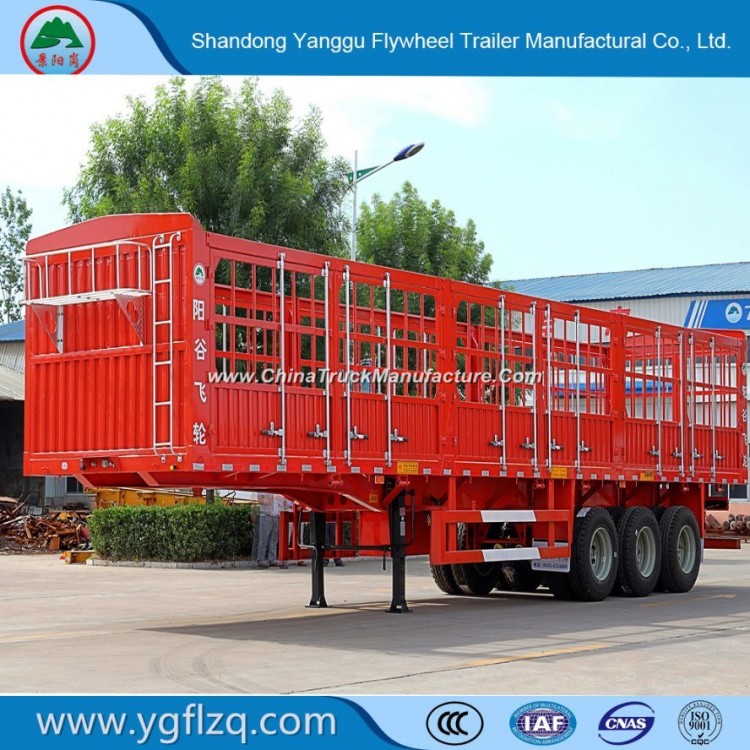 3 Axles Fence Type Stake Semi Trailer for Bulk Cargo Transport with 12r22.5 Tyre