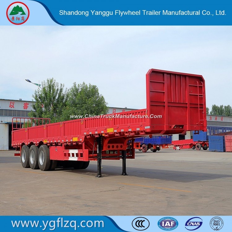 3 Axle 50t Payload Side Wall Semi Trailer for Bilk Cargo Transport with Factory Price
