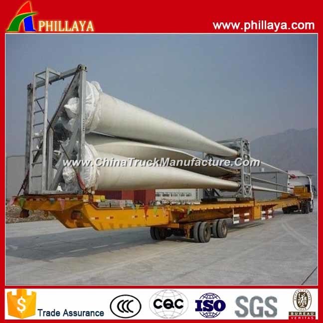 Double Axles Hydraulic Extendable Wind Blade Transport Trailer