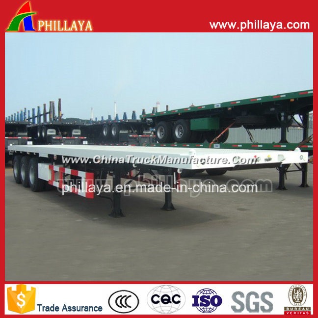 Mechanical Suspension 40FT Container Transport Flatbed 60t Trailer