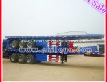 Container Transport 20FT 40FT Tri-Axle Flatbed Semi Trailer