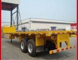 Double Axle Container Transport Flatbed Semi Trailer
