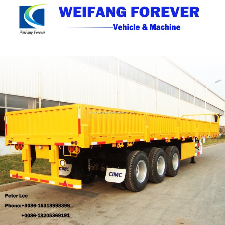 Payload Side Wall Semi Trailer for Bilk Cargo Transport with Factory Price