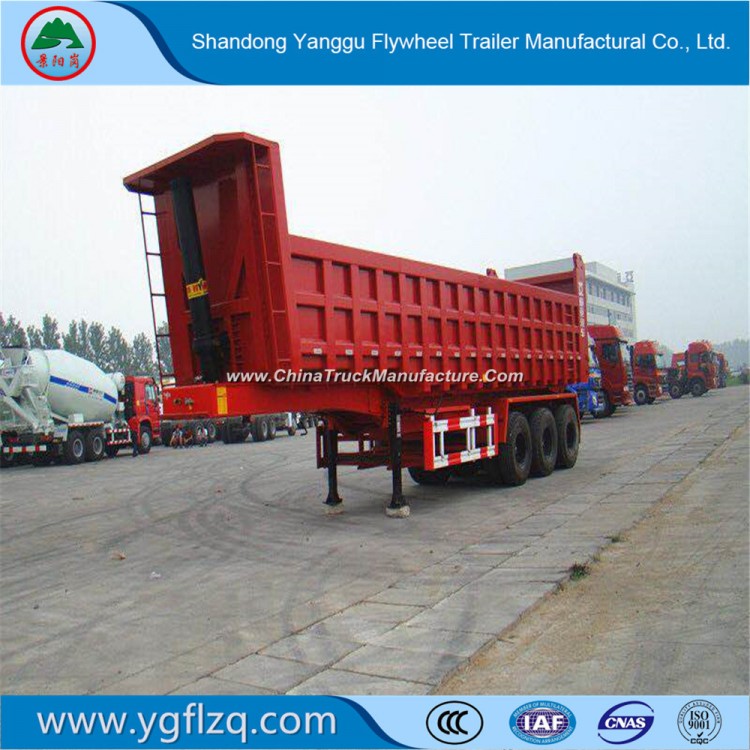 3 Fuhua/BPW Axle Heavy Duty Rear Dumper Truck Semi Trailer with Hyva Cylinder for Sand/Stone/Coal Tr