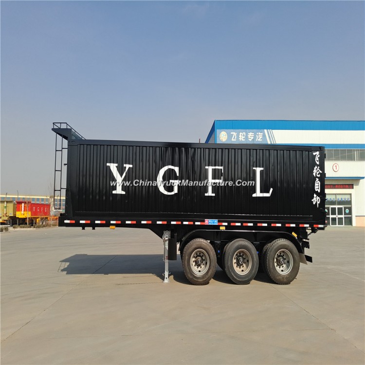 3 Fuhua/BPW Axles High Strength Q345/T700 Side Board Tipper/Dumper Dump Semi Trailer for Cargo Trans