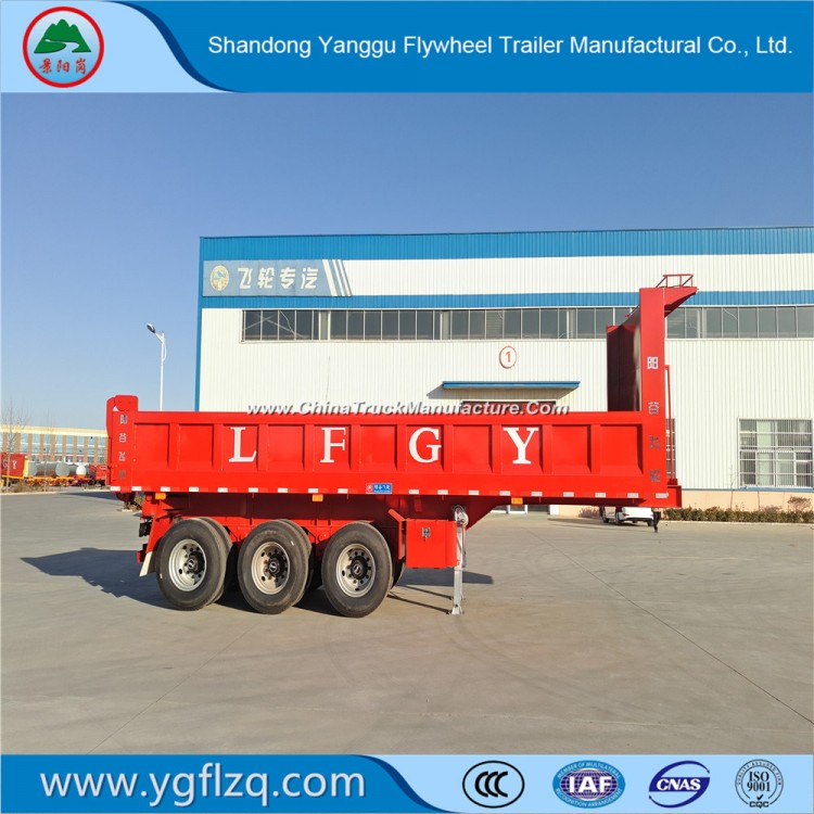 New Carbon Steel Heavy Duty Rear Dumper Truck Semi Trailer with Hyva Cylinder for Sand/Stone/Coal Tr