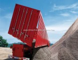 ABS Self-Dumping 3 Axle Heavy Duty Rear Dumper Truck Semi Trailer with Hyva Cylinder for Sand/Stone/
