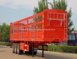 Carbon Steel Tri-Axle 60 Tons Stake/Fence Truck Semi-Trailer for Livestock Transport