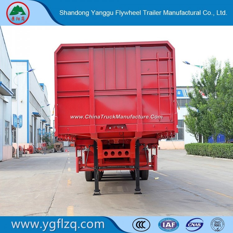 High Quality Carbon Steel 3axles/12tyres Side Wall/Fence/Sideboard Utility Cargo Semi Trailer