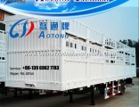 3 Axles Utility Flatbed Livestock Fence Cargo Semi Truck Trailer