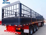 Aotong Functional 3 Axle Store House Bar Fence Cargo Semi Trailer