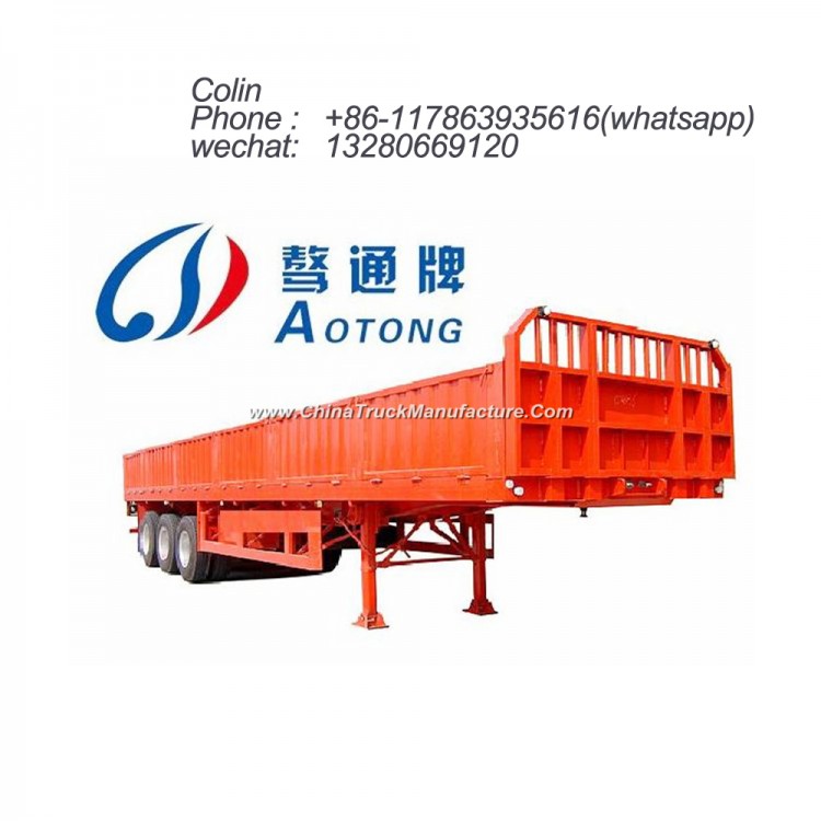80tons Fence Cargo Semi Trailer with Side Panel and Livestock