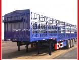 3 Axles Stake and Cage Type 60 Tons Load Gooseneck Type Fence Semi Trailer