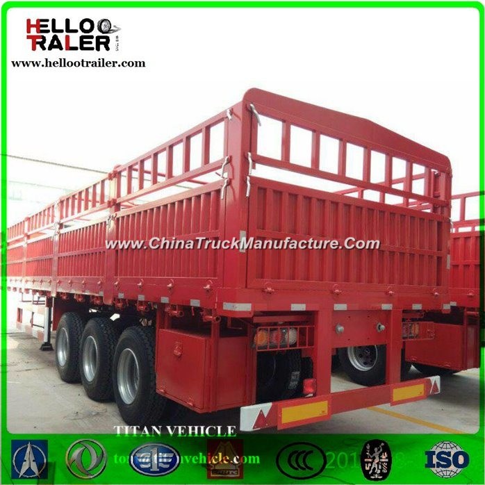 Directly Sale Manufacturer 3 Axles Fence Cargo Trailer